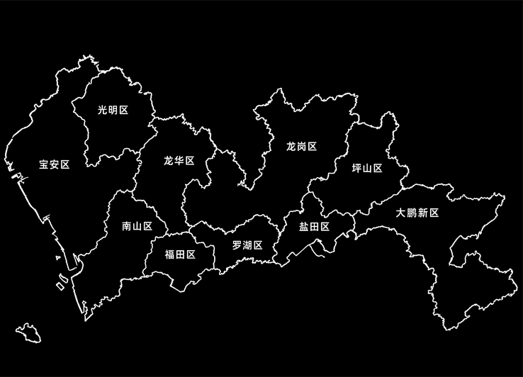 深圳行政区地图
